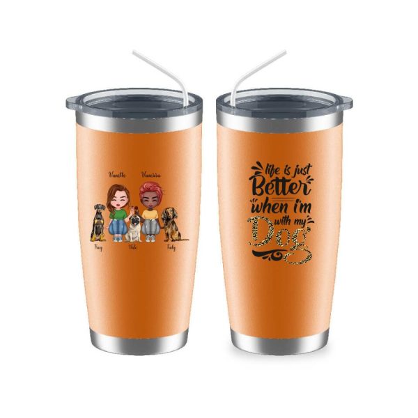 Sisters & Dogs Mug - Life Is Better With Dog Personalized Coffee Mugs With Name - Image 11