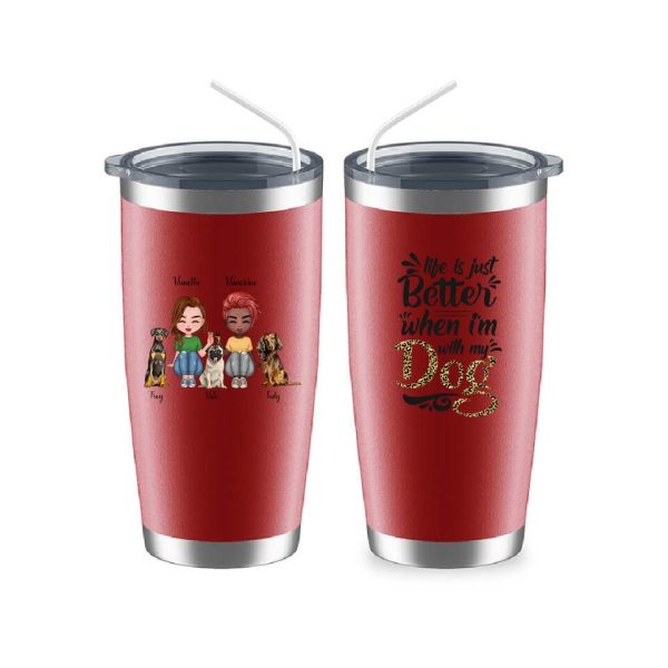 Sisters & Dogs Mug - Life Is Better With Dog Personalized Coffee Mugs With Name - Image 12