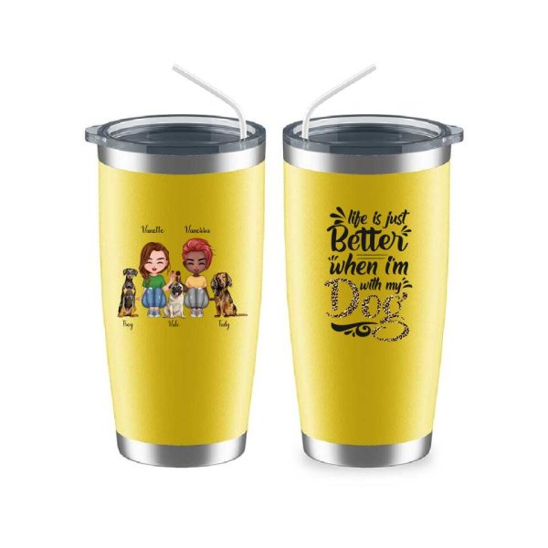 Sisters & Dogs Mug - Life Is Better With Dog Personalized Coffee Mugs With Name - Image 13