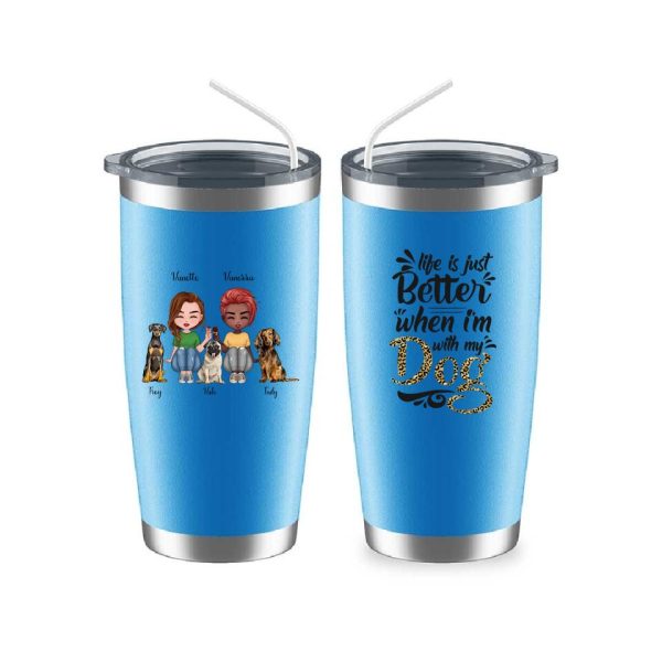 Sisters & Dogs Mug - Life Is Better With Dog Personalized Coffee Mugs With Name - Image 14