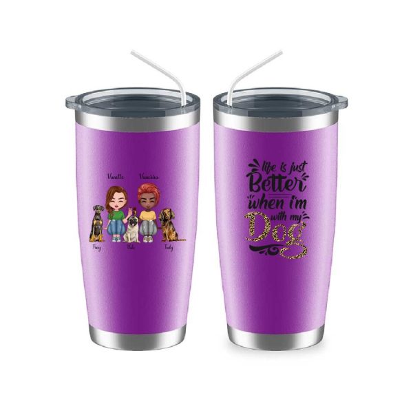 Sisters & Dogs Mug - Life Is Better With Dog Personalized Coffee Mugs With Name - Image 15