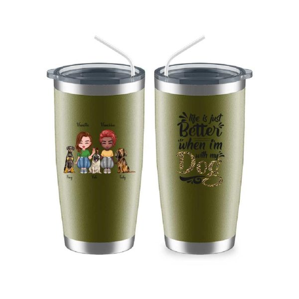 Sisters & Dogs Mug - Life Is Better With Dog Personalized Coffee Mugs With Name - Image 17