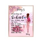 Back To School Girl's Poster - Up To 3 Girl's Personalized Poster For Best Friends