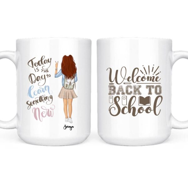Back to School Mug - Welcome Back To School Personalized Ceramic Coffee Mugs - Image 3