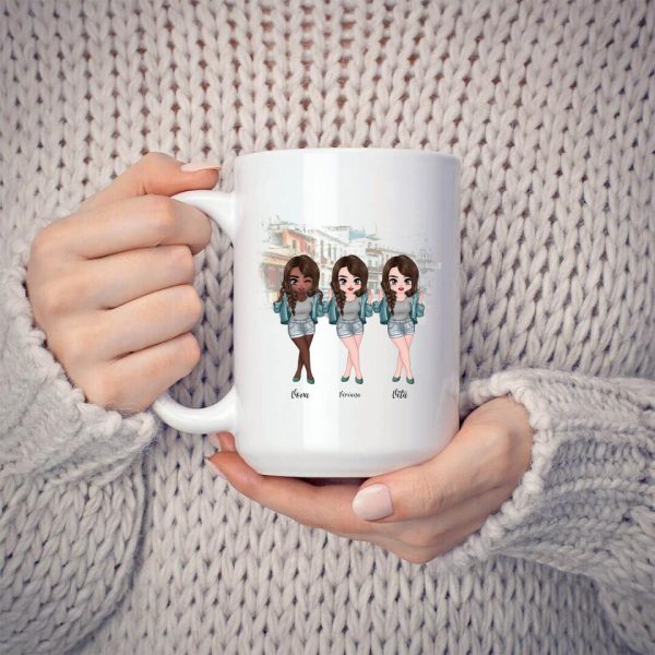 Lovely Sisrers Mug - Up to 5 Sisters Funny Coffee Mugs for Sister Best Friend Gifts - Image 4