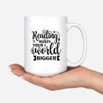 Up to 6 Reading Girls Mug - Reading Makes Your World Bigger Personalized Coffee Cups For Best Friends - Image 6