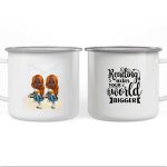 Up to 6 Reading Girls Mug - Reading Makes Your World Bigger Personalized Coffee Cups For Best Friends - Image 7
