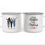 Up To 4 Sisters Mug - Cowboy Sisters Personalized Mug - Customized Personalized Best Friend Cups - Image 6