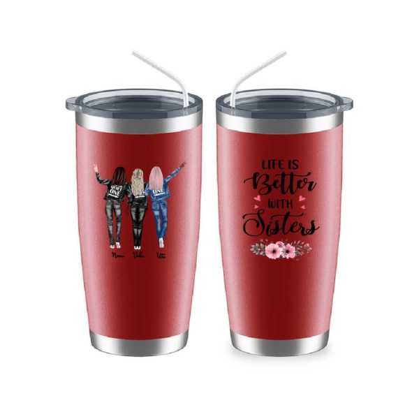 Up To 4 Sisters Mug - Cowboy Sisters Personalized Mug - Customized Personalized Best Friend Cups - Image 10