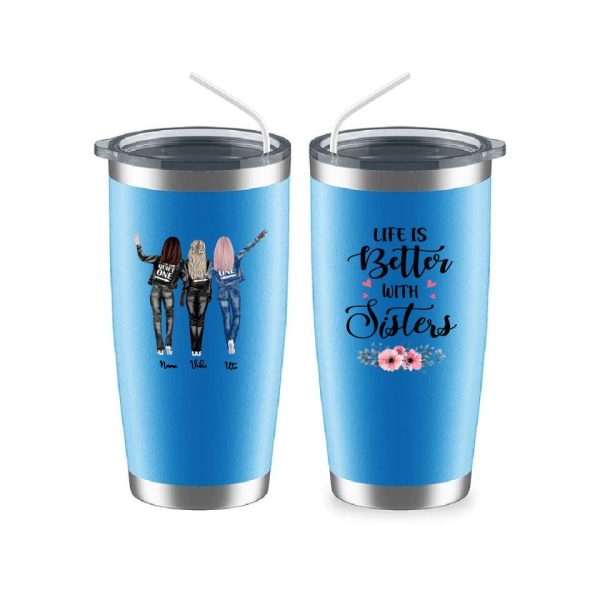 Up To 4 Sisters Mug - Cowboy Sisters Personalized Mug - Customized Personalized Best Friend Cups - Image 12