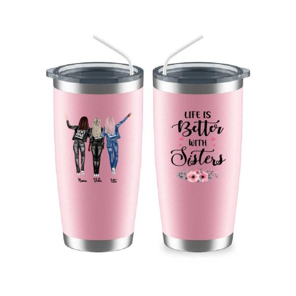 Up To 4 Sisters Mug - Cowboy Sisters Personalized Mug - Customized Personalized Best Friend Cups - Image 14