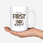 Back To School Girl's Mug - Happy First Day Of School Personalized Mug With Best Friends - Image 5