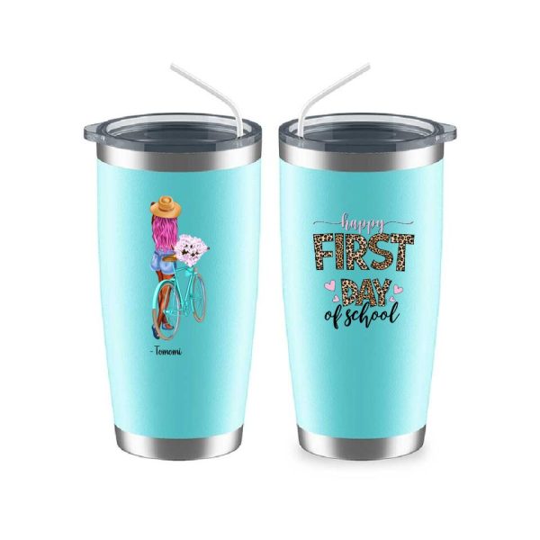 Back To School Girl's Mug - Happy First Day Of School Personalized Mug With Best Friends - Image 7