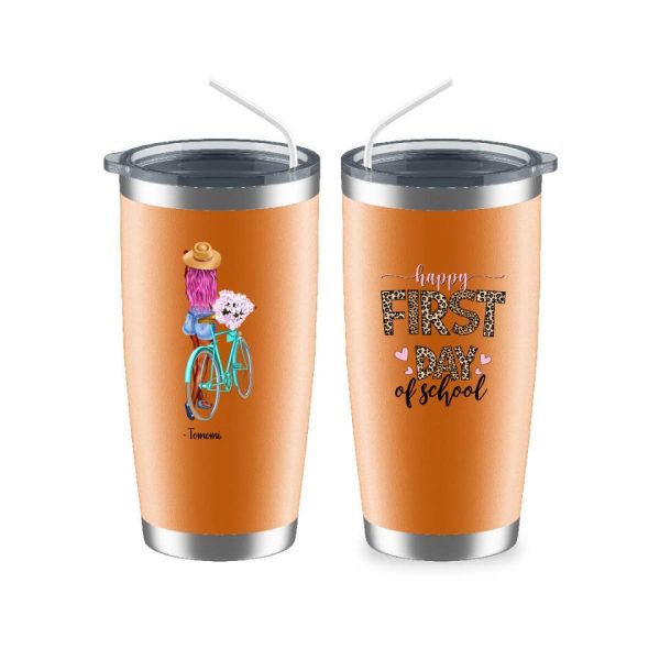 Back To School Girl's Mug - Happy First Day Of School Personalized Mug With Best Friends - Image 9