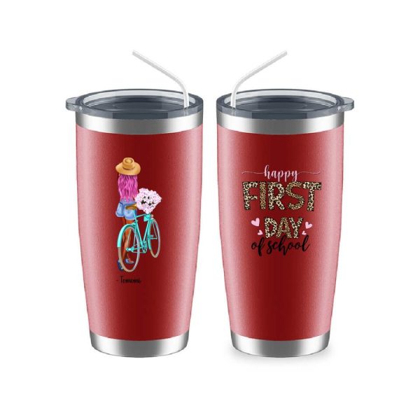Back To School Girl's Mug - Happy First Day Of School Personalized Mug With Best Friends - Image 10