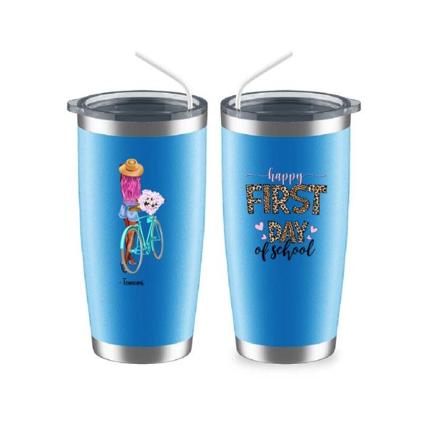 Back To School Girl's Mug - Happy First Day Of School Personalized Mug With Best Friends - Image 12