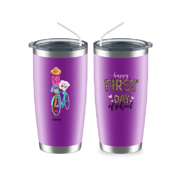 Back To School Girl's Mug - Happy First Day Of School Personalized Mug With Best Friends - Image 13