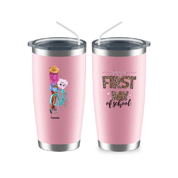 Back To School Girl's Mug - Happy First Day Of School Personalized Mug With Best Friends - Image 14