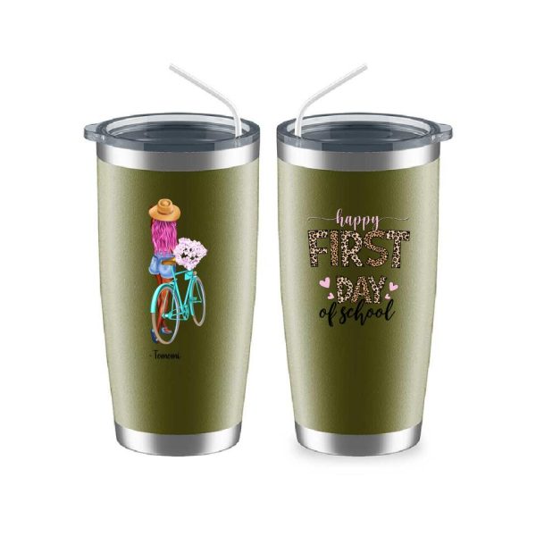 Back To School Girl's Mug - Happy First Day Of School Personalized Mug With Best Friends - Image 15