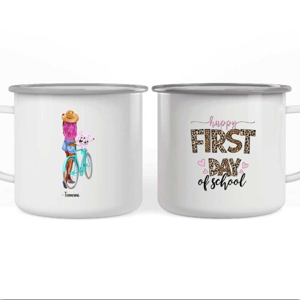 Back To School Girl's Mug - Happy First Day Of School Personalized Mug With Best Friends - Image 6