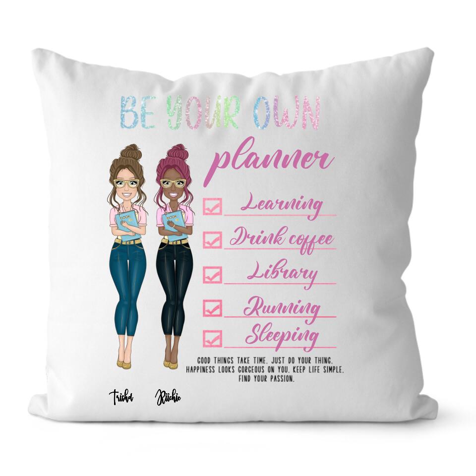 62e62adf637b3 Planner Girl Pillow - Be Your Own Planner Personalized Pillow - Image 1