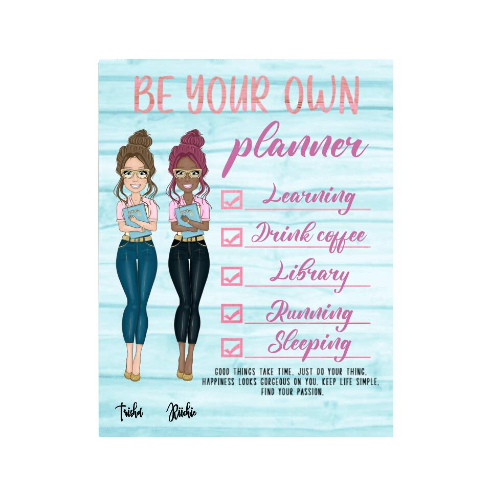 62e63e6ac60dc_c09bd490-fef0-41e0-a825-77dd7e1a2cbc Planner Girl Poster - Be Your Own Planner Personalized Poster - Image 1