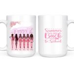 Back To School Girls Mug - Up To 6 Girls Personalized Best Friend Coffee Mugs - Image 3