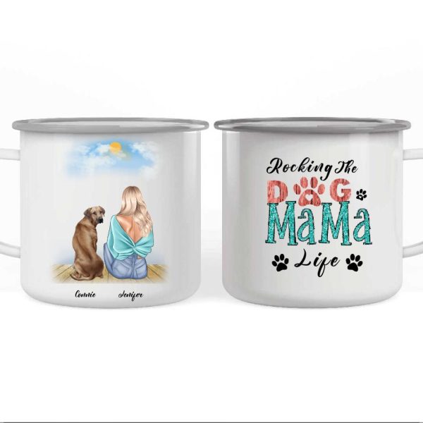 Dog Mama Mug  - Up To 4 Dogs Rocking The Dog Mama Life Customized Dog Mugs - Image 6