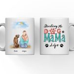 Dog Mama Mug  - Up To 4 Dogs Rocking The Dog Mama Life Customized Dog Mugs