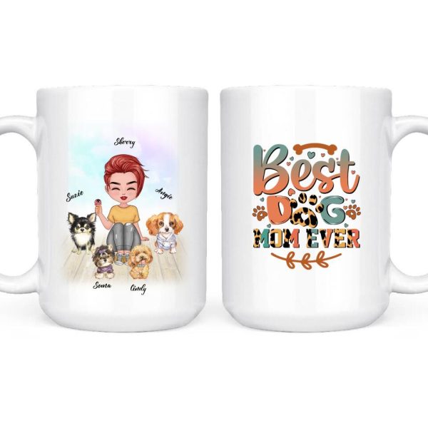 Dog Mom Mug - Up To 6 Dogs Best Dog Mom Ever Personalized Mug Women & Dog Lover Gifts - Image 3
