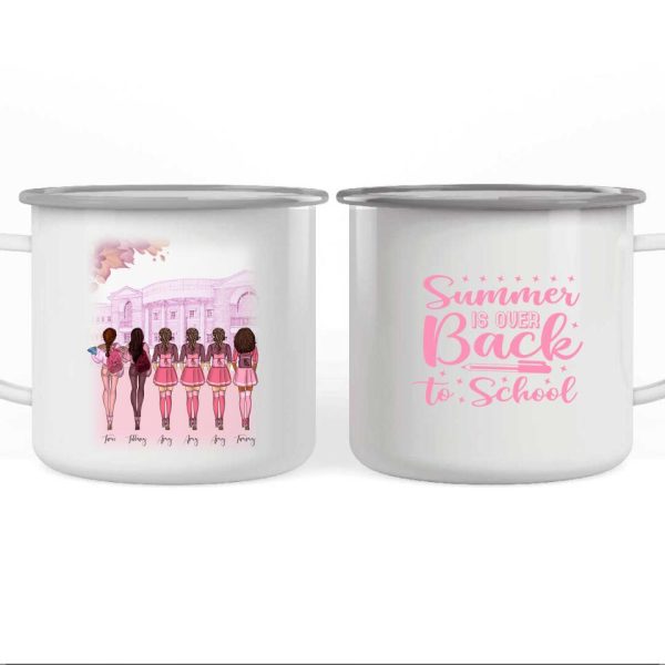 Back To School Girls Mug - Up To 6 Girls Personalized Best Friend Coffee Mugs - Image 6