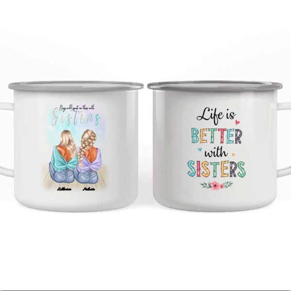 Fashion Sisters Mug - Up to 5 Sisters Personalized Design Coffee Mugs Life is Better With Sisters - Image 6