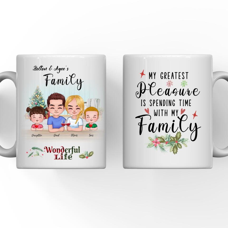 62ecfcdce9002 Happy Family Mugs - Personalized Family Mug Personalized Gift For Parents and Children - Image 1