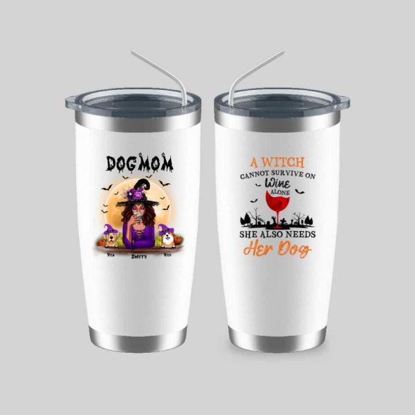 Dog Mom Mug - Up to 6 Dog Halloween Witch Mom Personalized Mug Gifts - Image 8