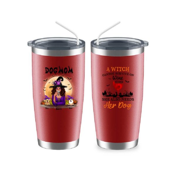 Dog Mom Mug - Up to 6 Dog Halloween Witch Mom Personalized Mug Gifts - Image 10