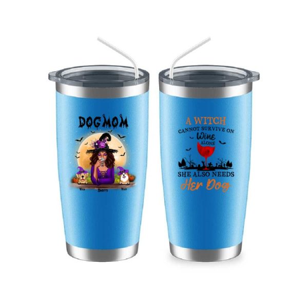 Dog Mom Mug - Up to 6 Dog Halloween Witch Mom Personalized Mug Gifts - Image 12