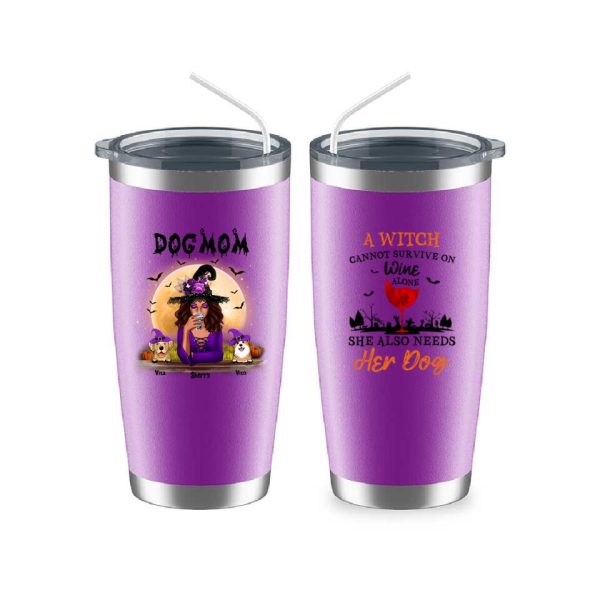 Dog Mom Mug - Up to 6 Dog Halloween Witch Mom Personalized Mug Gifts - Image 13