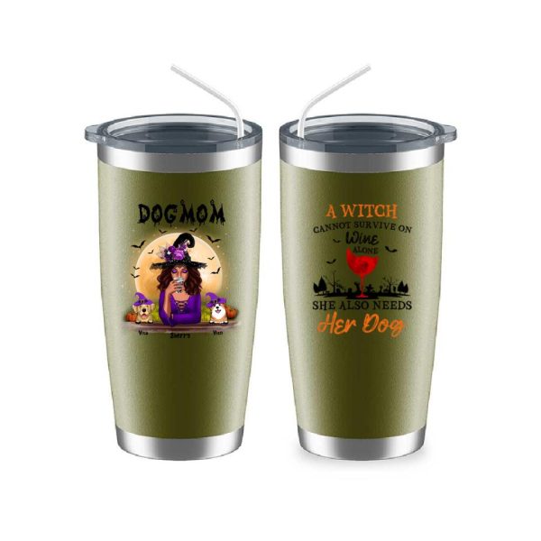 Dog Mom Mug - Up to 6 Dog Halloween Witch Mom Personalized Mug Gifts - Image 15