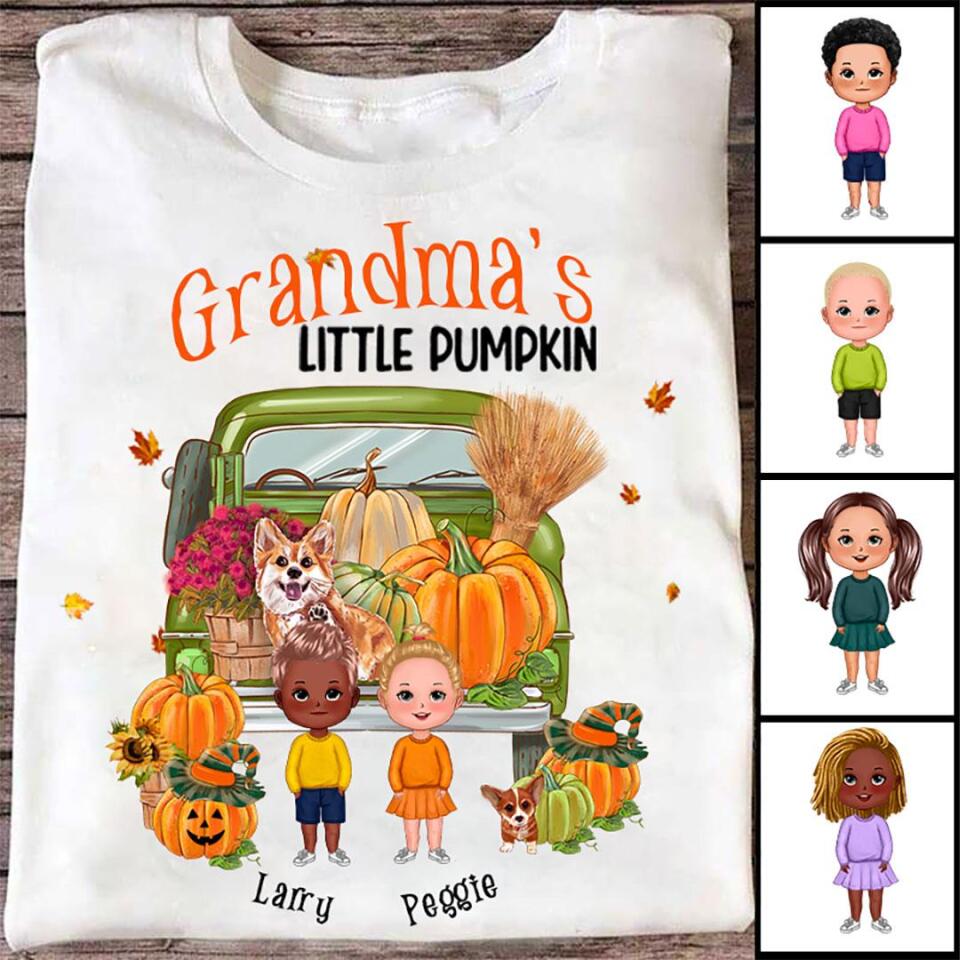 62ff120f51b09_large_d919a28c-970e-4d22-9801-2b20d9c3ec71 Fall Personalized T-Shirt - Grandmother & Child Fall Harvest Personalized T-Shirt Gifts - Image 1