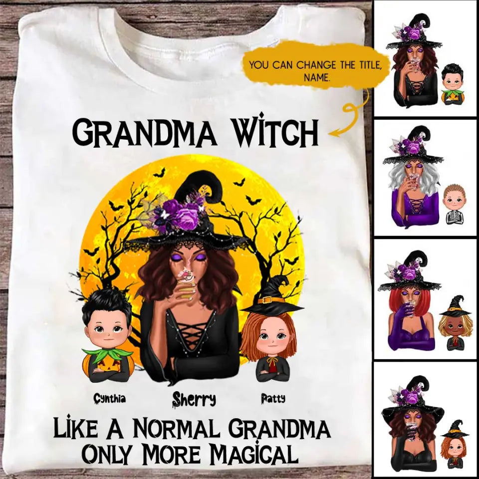630b905735f5d_large_40a5a11f-c311-40f9-82b2-4d6cc2151087 Grandma Witch T Shirt - Personalized Witch T-shirt Grandmother and Child Halloween Gift Customization T Shirts - Image 1