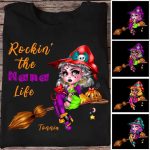 Personalized Witch T-Shirts - Rockin' The Nana Life T Shirts Personalized Halloween Gifts for Family