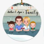 Family Ornament - 4 & 3 Family Personalized Christmas Ornaments - Image 2