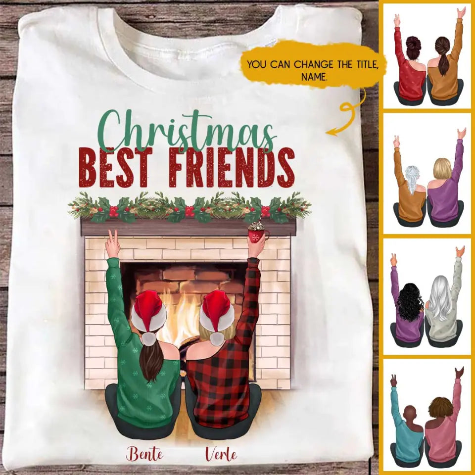 632bbb2456ff9_large_a408b443-3eaf-4c1e-8be1-ccf43d38b04a Best Friends T Shirt - Christmas Sister Personalized T Shirts With Name - Image 1