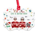 Cat Mom Ornament - Life is Better With Cat Personalized Grandma & Grandpa Ornaments - Image 3