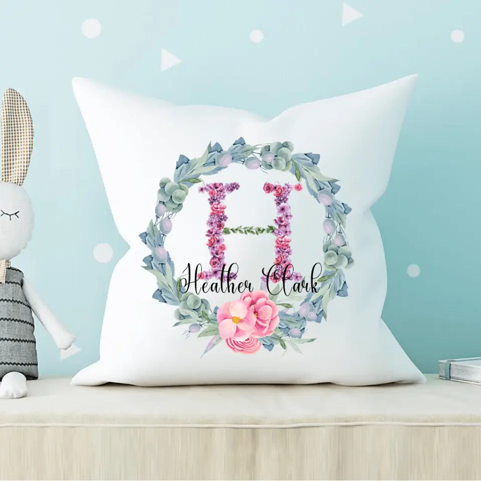 63444ae6e7272_large_8fc232b9-1cf5-466e-a674-235c7269545a Personalized Letter Pillow - Garland Art Letters Personalized Pillow Birthday Gift with Name - Image 1