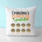 Fall Pumpkin Pillow - Grandma's Pumpkin Patch Personalized Pillow Best Family Gifts - Image 2