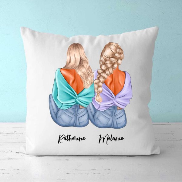 2 & 3 Bestie Pillows - Best Friends Forever Pillow Personalized Name Cushion - Image 2