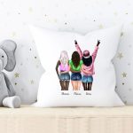 3 Sisters Pillow - Personalized Pillow With Name, Best Friend Pillow Gift, Personalized  Friendship Gifts BFF Cushion