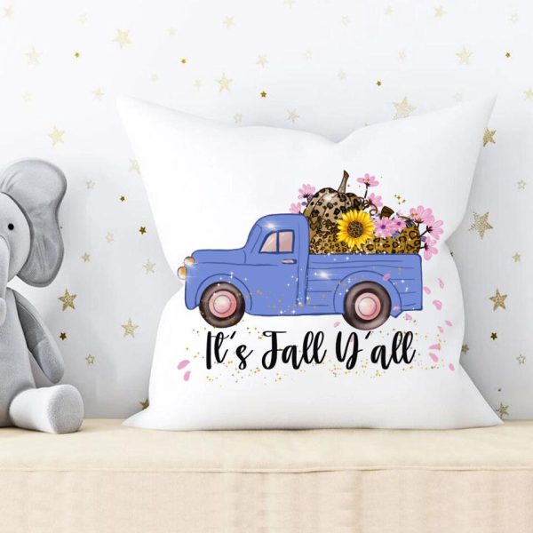 Halloween Truck Pumpkins Pillow Custom - Image 2