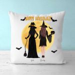 Happy Halloween Witch Sisters Pillow Custom - Image 2